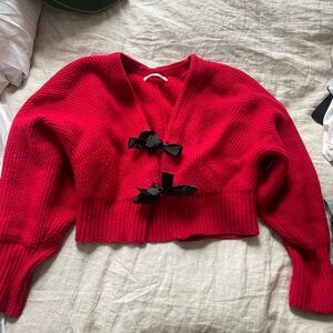 Red Anthropologie Sweater